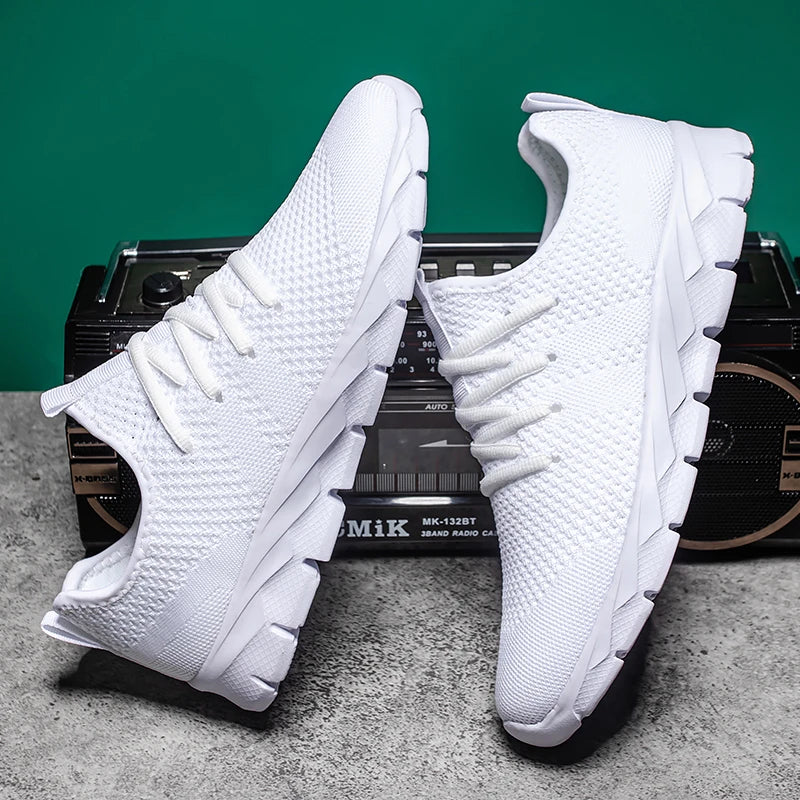 Zapatillas deportivas para hombre, ligeras y transpirables, para correr, para todas las estaciones, tallas grandes, clásicas, informales, deportivas, con suela gruesa, para caminar