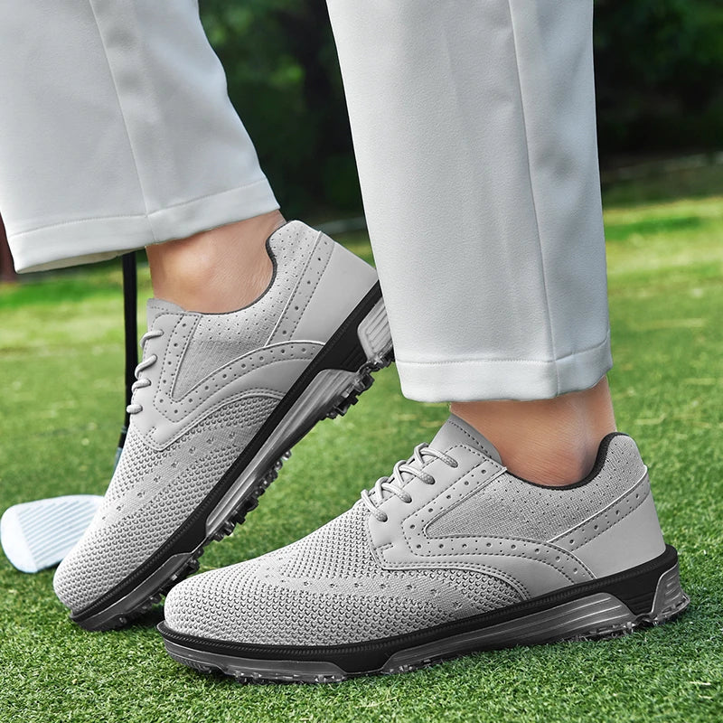 LiXingMing golfski čevlji za moške, sivi, velike velikosti do 48#, zračni čevlji s špicami, športni čevlji za golf, čevlji za trening za najstnike, čevlji za trenerje golfa