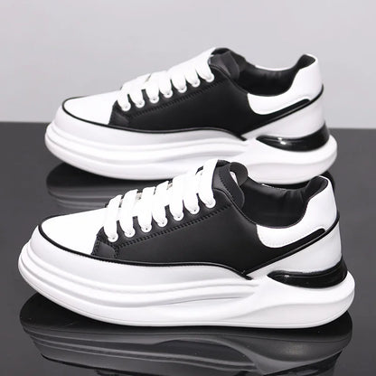 Zapatos blancos pequeños para pareja, zapatos de hombre, zapatillas deportivas de mujer, zapatillas de hombre, zapatillas deportivas informales con aumento de altura en el interior