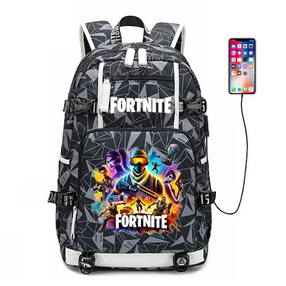 Fortnite Game Print Student Backpack Boys Girls Large Capacity School Bag Waterproof Lightweight Durable Bookbag Birthday Gift