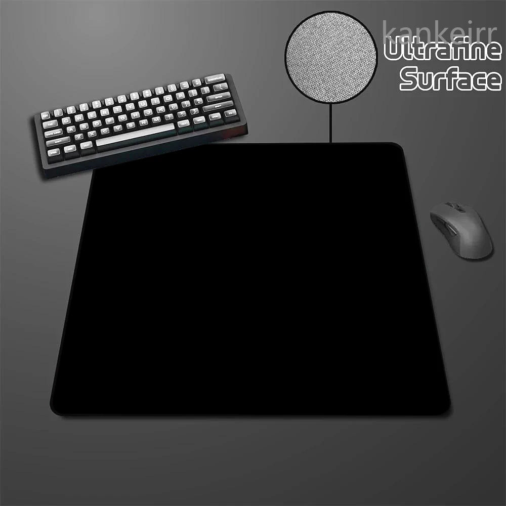 Alfombrilla de ratón Black Speed de color puro, alta elasticidad, base antideslizante, alfombrilla gaming premium para e-sports con superficie ultrafina, deskmat
