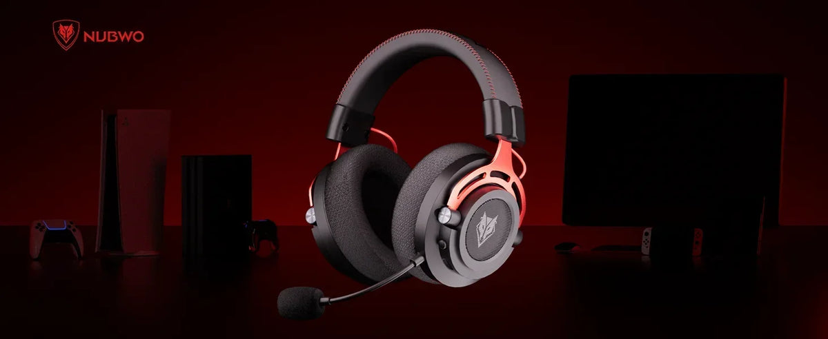 Casque de jeu sans fil NUBWO G03 avec micro à suppression du bruit, casque sans fil stéréo Bluetooth pour joueurs avec micro pour PS5, PS4, PC