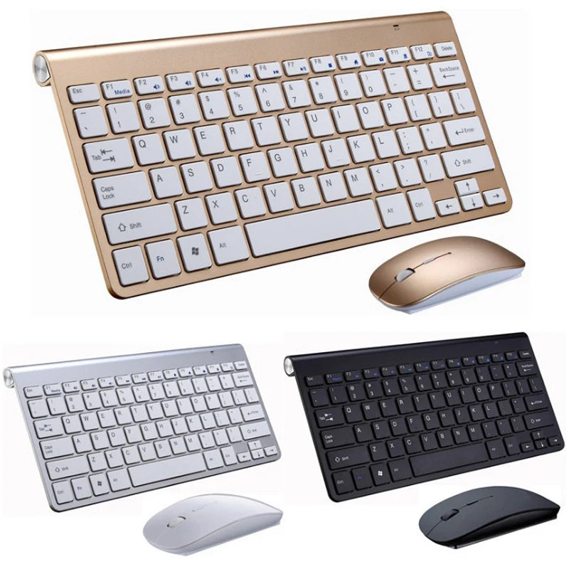 Combo tastiera e mouse wireless spagnolo ebraico coreano thailandese 2.4G, mini tastiera e mouse wireless portatili per Windows Mac Android