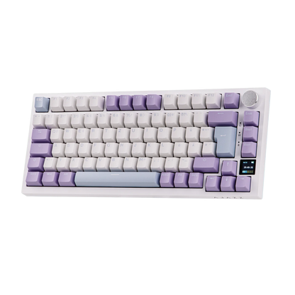 ISO-DE Layout AJAZZ AK820 PRO 75% QWERTZ German Layout Mechanical Keyboard Tri-Modes Wireless Keyboard with TFT Screen NKRO RGB