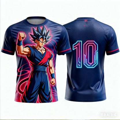 2026 Summer Dragon Ball Super Saiyan Goku  Oversized T-shirt 3D Print Breathable Retro Streetwear Unisex Fitness   Adults Kids
