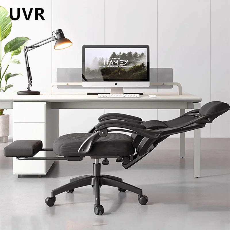 UVR Ergonomic Gaming Computer Chair Adjustable Height Office Chair with Armrests, Mesh Backrest Swivel Executive Chair for Gaming & Work