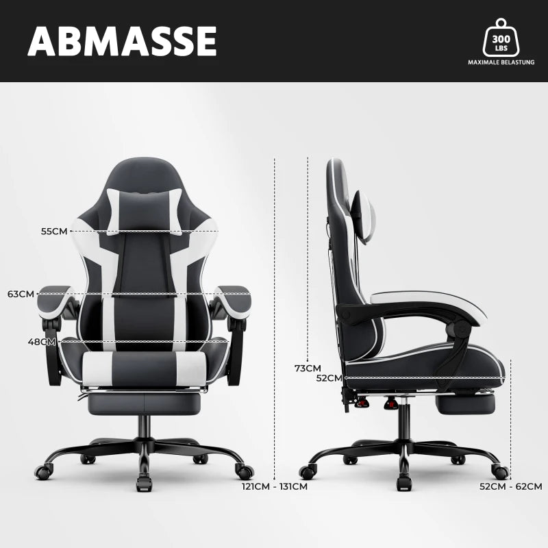 Ergonomic Gaming Chair Office Chair with Breathable Fabric, 360° Swivel Desk Chair, Adjustable Height Computer Chair with Lumbar Support