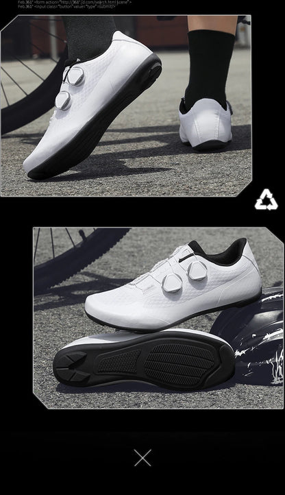 Zapatillas de ciclismo de velocidad para hombre, zapatillas de ciclismo de carretera, zapatillas con calas, zapatillas SPD, zapatillas de ciclismo para pedales planos, calzado de ciclismo para hombre, calzado para actividades al aire libre, color blanco