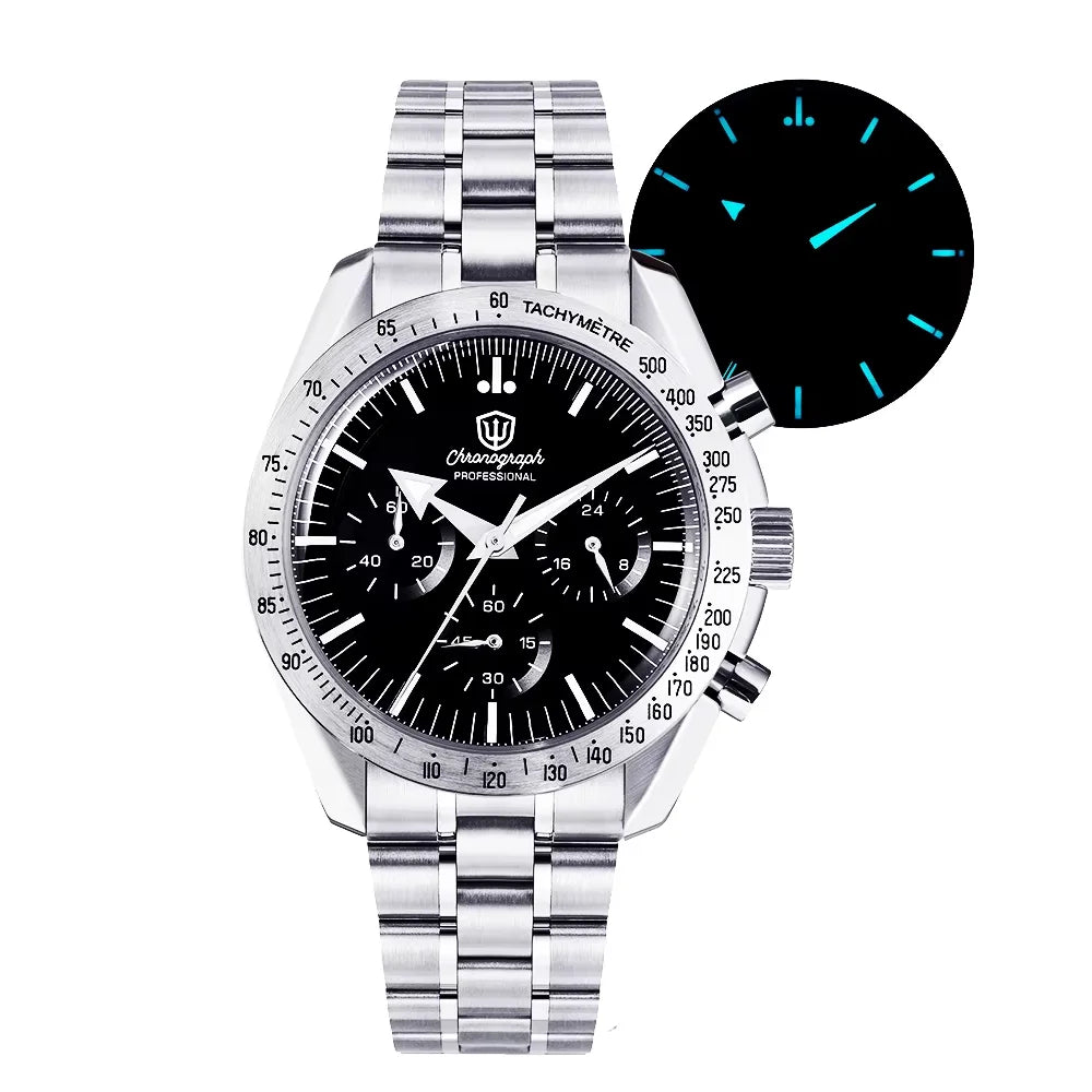 Watchdives New Wd1863 Quartz Men's Watch VK63 Chronograph Bubble Sapphire Waterproof 39Mm Steel Top Brand Luxury Business Watch