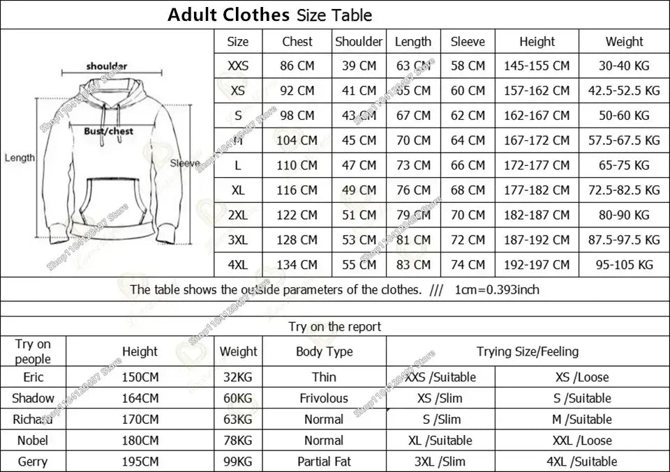Children's Fortnite Anime Hoodie Men's Streetwear Hip-Hop Sportswear Casual Loose Fit Sweatshirt Outdoor Fashion