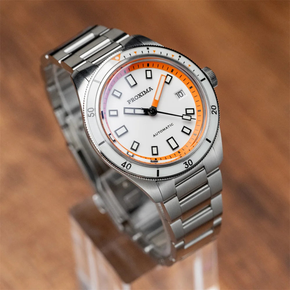 Proxima PX1703 Luxury Diver Watch Business Waterproof Male Clock PT5000 Men Watches Stainless Steel Sapphire Bezel BGW9 Luminous