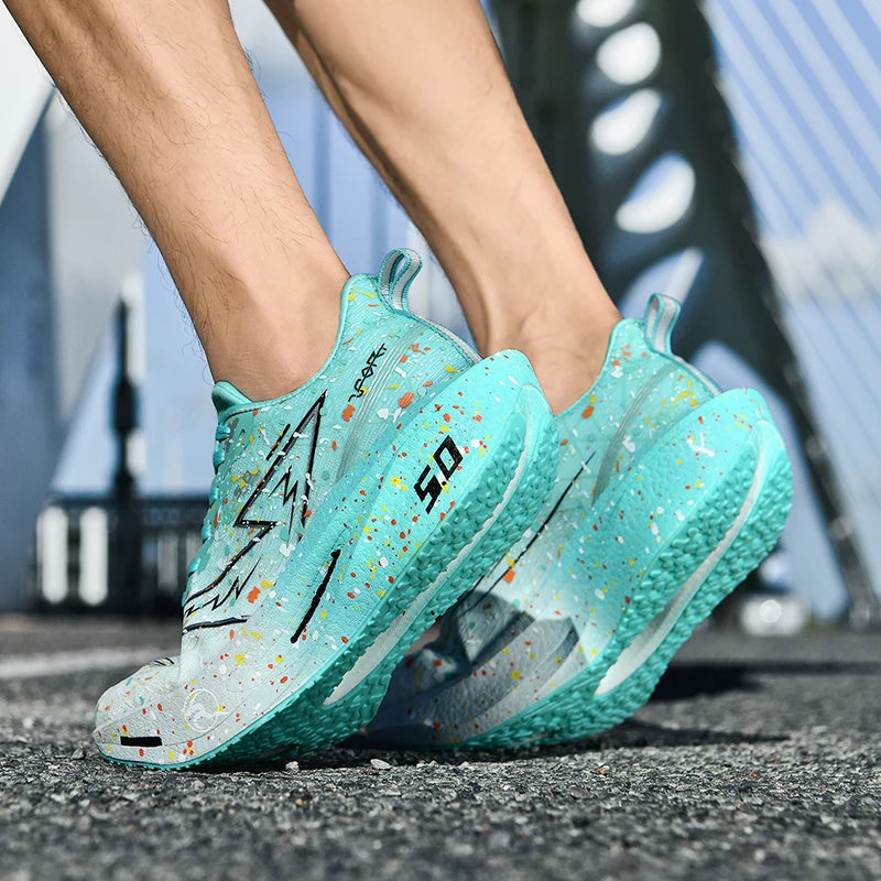 2026 Air Cushion Jogging Running Shoes Carbon Plate Marathon Men's Sports Breathable Lightweight Women's Non-Slip Sneakers