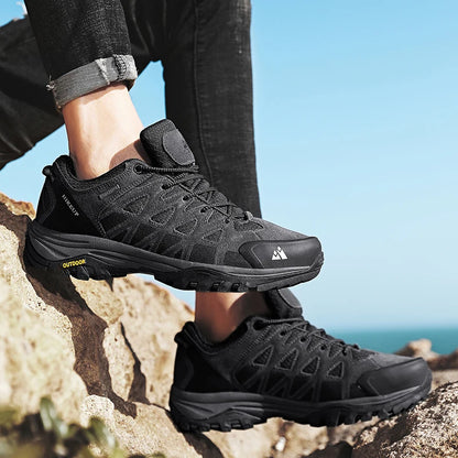 HIKEUP Modni zunanji čevlji za pohodništvo, moški športni in prosti čas, gorski treking čevlji, kampirski superge za moške, protizdrsni in odporni proti obrabi