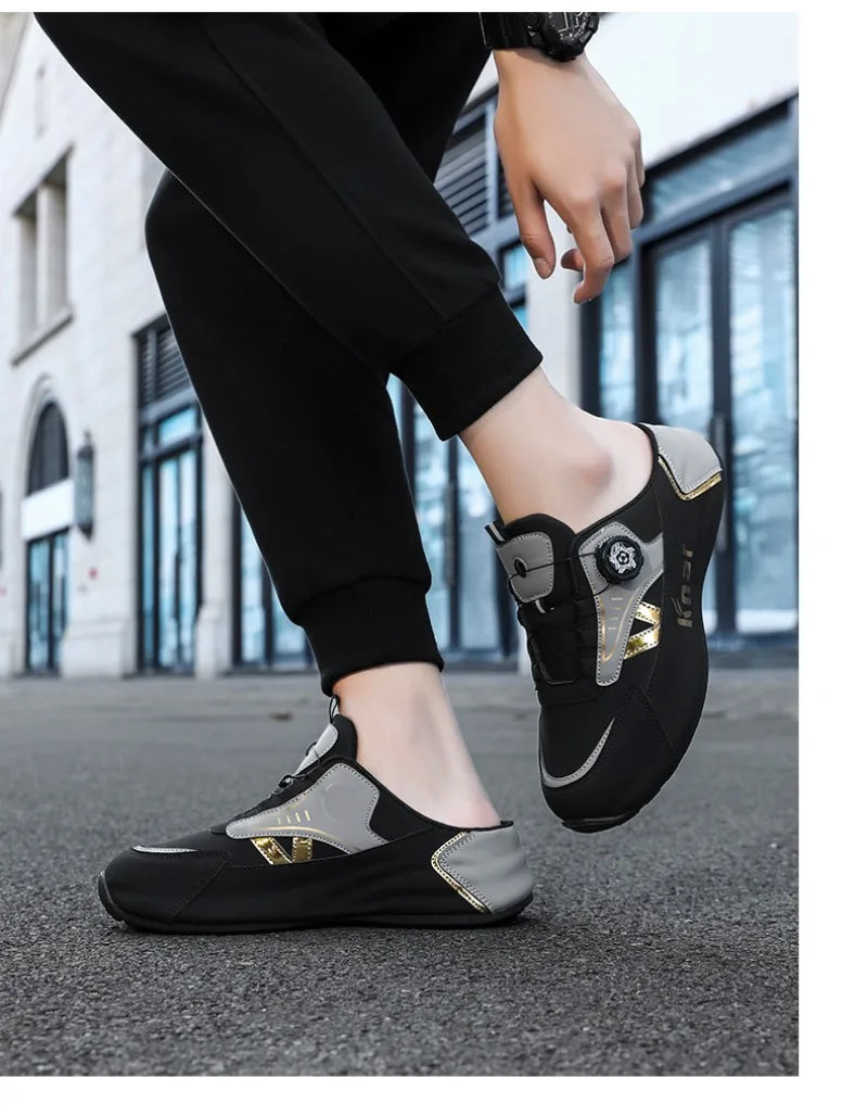 Platform-sneakers med åndbart, trendy mesh til sommeren, nye sports- og fritidssko til mænd i store størrelser 39-48
