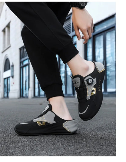 Platform-sneakers med åndbart, trendy mesh til sommeren, nye sports- og fritidssko til mænd i store størrelser 39-48