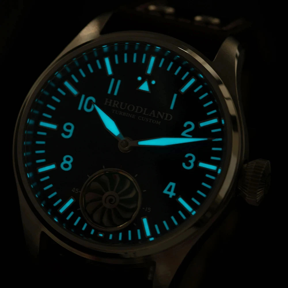 Hruodland 2025 new pilot ST3620 men's manual mechanical watch 43MM sapphire waterproof 10Bar BGW-9 retro reloj hombre