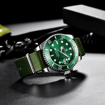 New PAGANI DESIGN Diving Automatic MechanicalWatch Luxury Sports WaterproofWatch Stainless Steel Sapphire Luminous Watch for Men