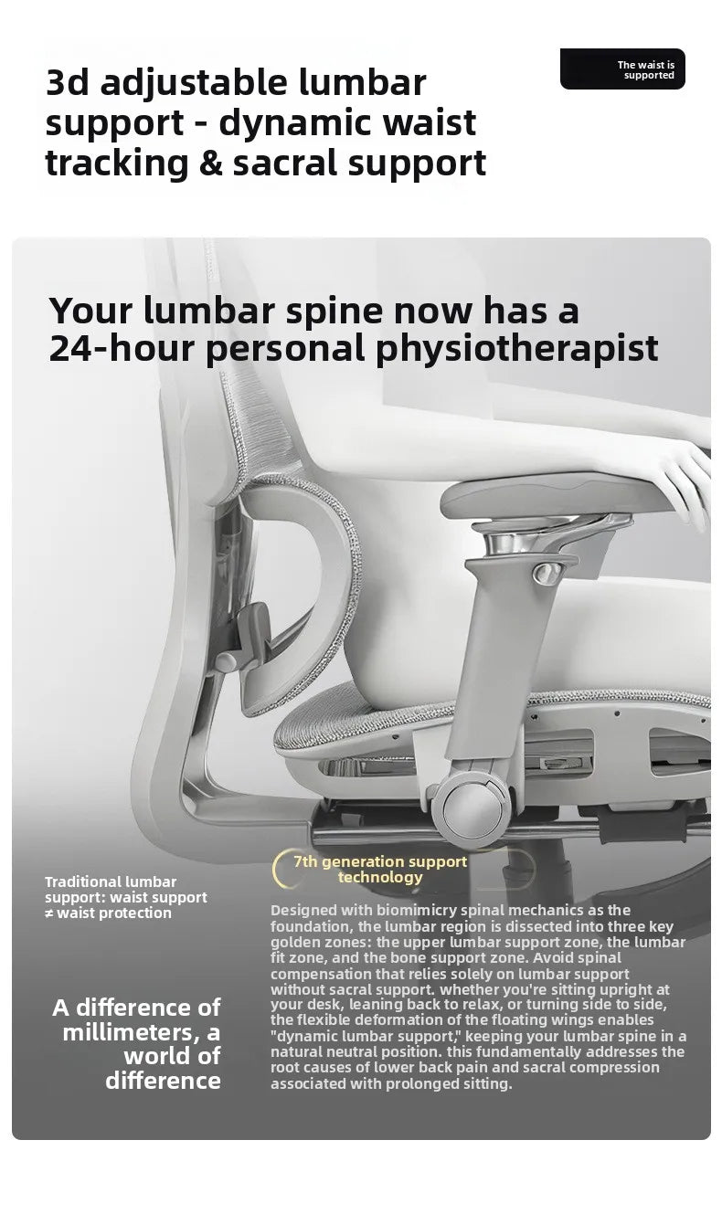 Portable Minimalist Ergonomic Chair 10D Armrest Computer Chair Office Chair Study Chair Gaming Chair Gravity Sturdy and Durable