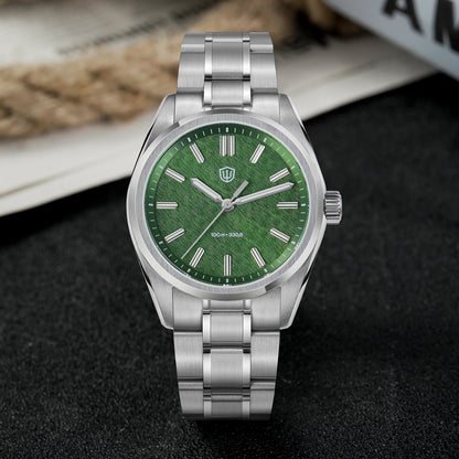 Watchdives New WD0003B ‌Aventurine Dial Watch VH31 Quartz Movement Sapphire Crystal Luminous 100m Waterproof 36mm Vintage Watch