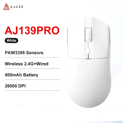 AJAZZ AJ139 V2 PRO Wireless Gaming Mouse, PAW3395/PAW3311 Sensor, 26000 DPI Bluetooth & 2.4GHz Wireless Gaming Mouse for PC, Laptop & Esports