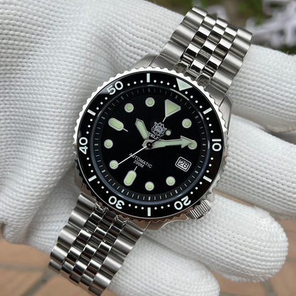 Mechanical Watch for Men STEELDIVE SD1973 Japan NH35 Automatic Movement Ceramic Bezel 200M Waterproof Classic Dive Small Abalone