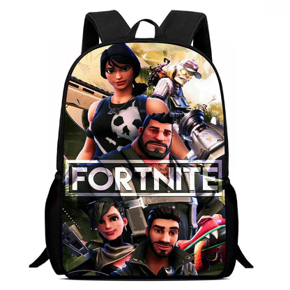 Fortnite 15 Inch Cartoon School Backpack for Kids Boys Girls, Cool Game Printed Lightweight Backpack Large Suitable for Ages 5-8