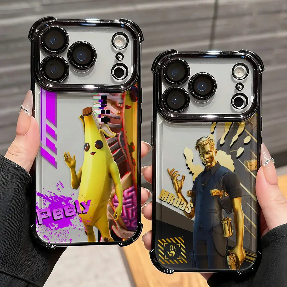 Cartoon Games F-Fortnite Plating Phone Case For Xiaomi 15T 15 14 13 Poco M7 F7 F4 F5 X7 X6 X5 Pro Ultra 4G 5G Anti Fall Airbag