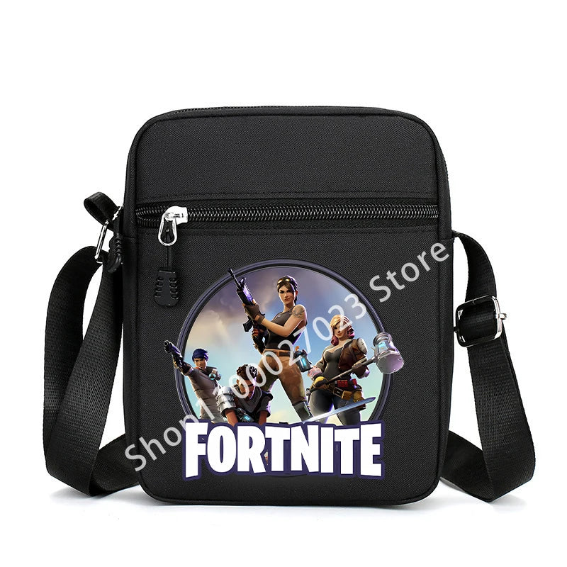 Fortnites Adult Man Cartoon Shoulder Bag Men Anime Crossbody Bags Canvas Square Women Fashion Travel Sport Cute Birthday Gifts
