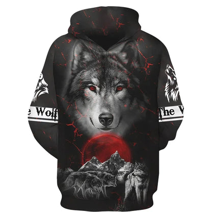 Cool 3D Wolf Printed Zipper Hoodies Fashion Men/Women Streetwear Hooded Jacket Coat Unisex Casual Hip Hop Pullover Sweatshirts