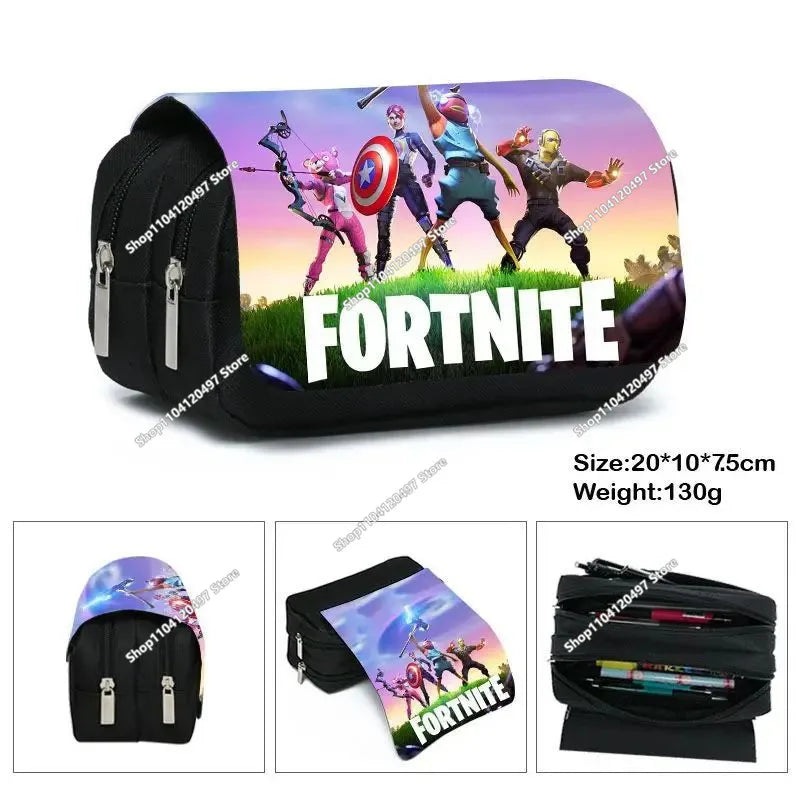 New Fortnite Pencil Case Cartoon Figure Printed Pencil Bags Cute Pencil Cases Boys School Supplies Children Birthday Gifts