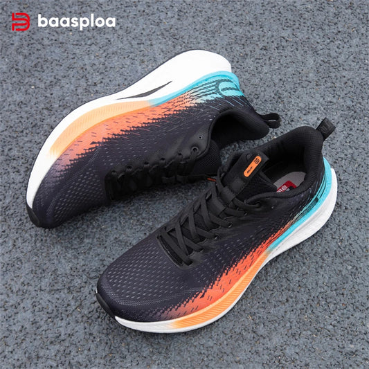 Baasploa Running Shoes Men Carbon Plate Professional Cushioning Anti-Slip Sneaker Female Casual Breathable Jogging Sports Shoes