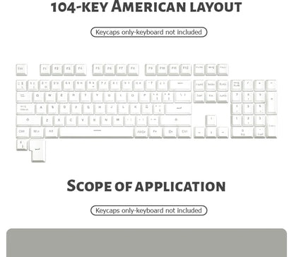104 Keys Korean French Russian Spanish German Backlit Keycaps For Mx Switch Mechanical Keyboard OEM Profile ABS Key Caps DIY