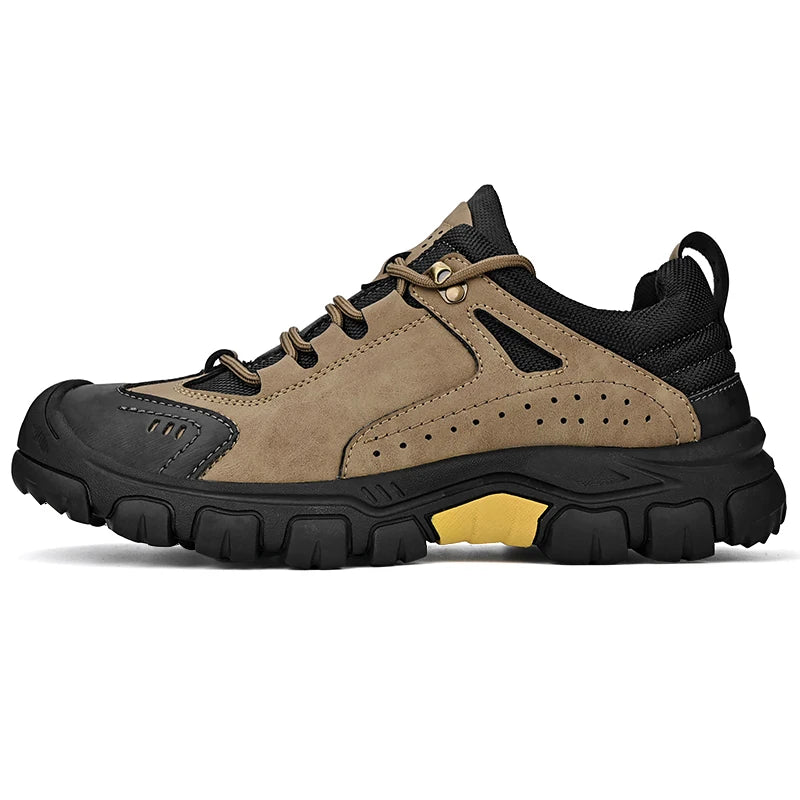 HIKEUP Comode scarpe da trekking da uomo, scarpe da uomo impermeabili con suola in gomma, scarpe da escursionismo resistenti all’usura e antiscivolo