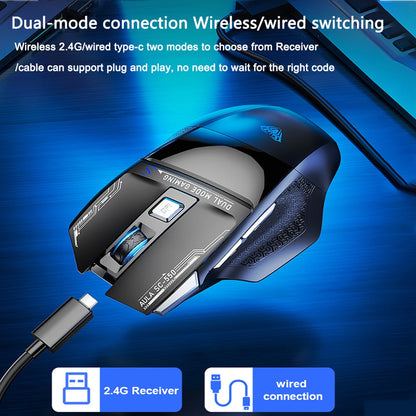 AULA SC550 Gaming-Maus 2.4G kabellose Makro-Maus RGB-Hintergrundbeleuchtung ergonomisches Design E-Sports-Maus PC-Zubehör