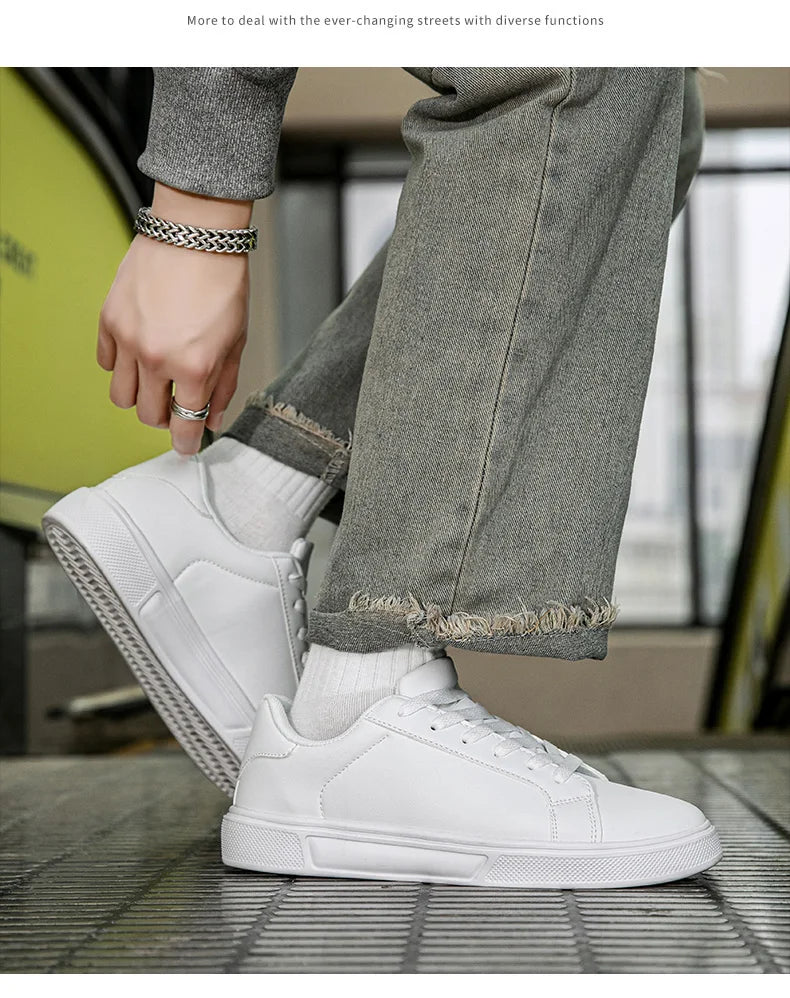 Pantofi bărbați din piele PU, adidași, pantofi casual la modă, pantofi de timp liber pentru bărbați, încălțăminte bărbați, pantofi vulcanizați, pantofi pentru cupluri, pantofi pentru femei