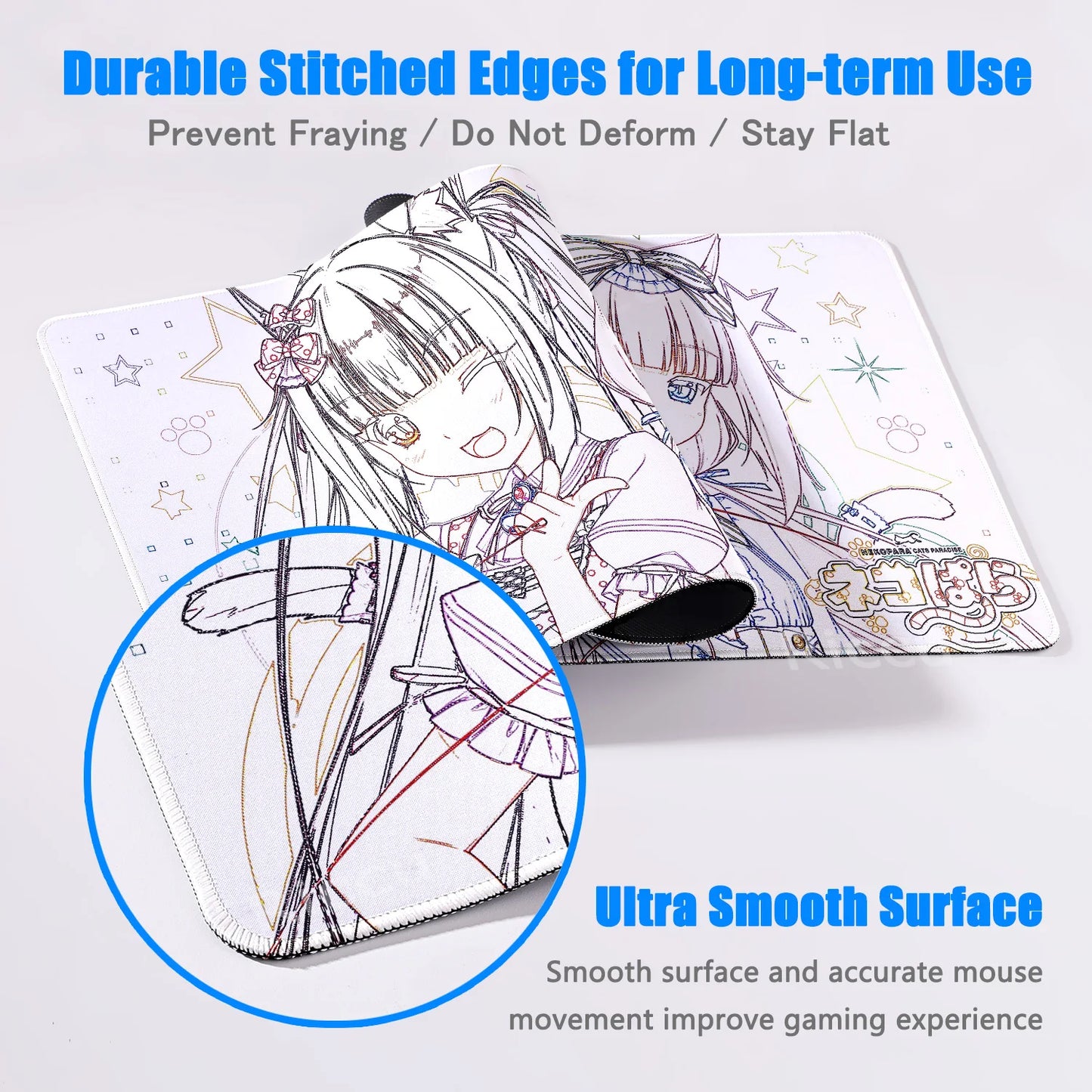 Nekopara XXL Home HD Computer Desk Mouse Anime Large Mouse Pad Office Laptop Computer Desktop Mat Game Accessories Tech