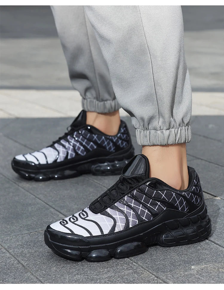 Men's Cushion Sports Shoes Lightweight Breathable Running Shoes Gym Workout Training Walking Comfortable Shock Absorption