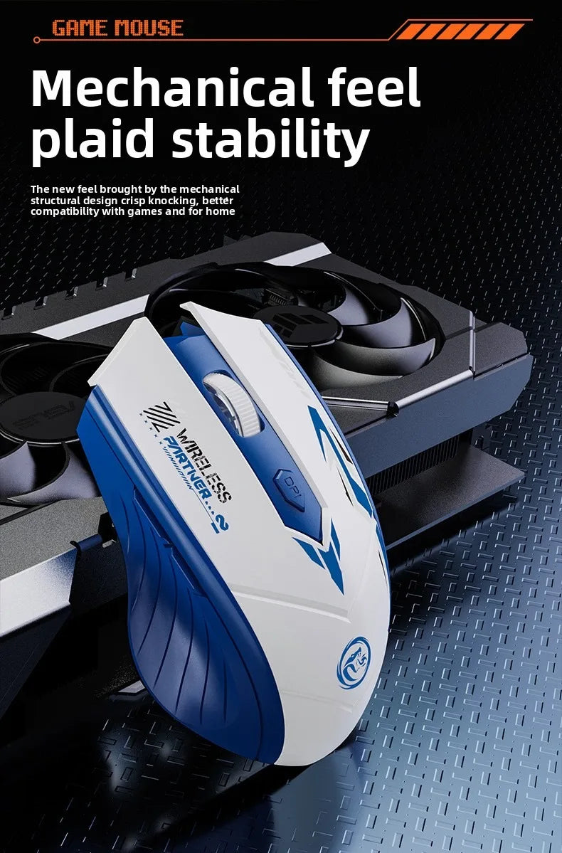 Rechargeable Wireless Mouse 2.4Ghz Gaming Computer Bluetooth Mouse 1600DPI Ergonomic Gamer Mice For PC Office Laptop