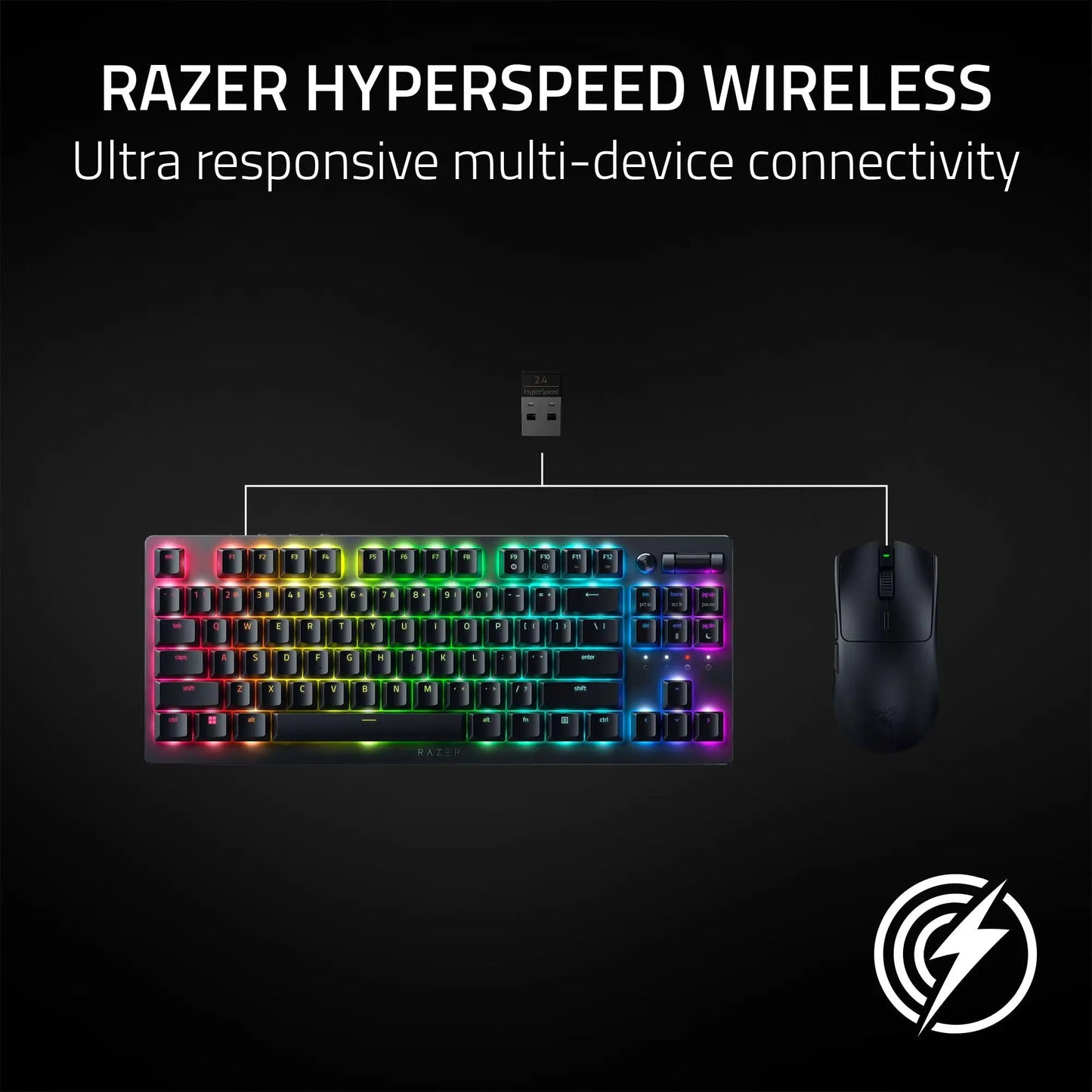 Ratón gaming inalámbrico para esports Razer Viper V3 HyperSpeed, sensor óptico 30K DPI, interruptores mecánicos Gen-2, 8 controles programables