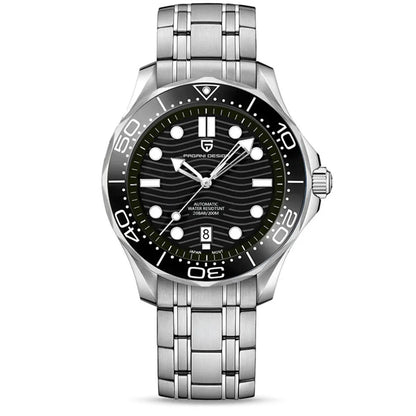 PAGANI DESIGN 2026 New V2 Waves 200M Relógio de mergulho automático masculino de luxo, cristal de safira, relógio de pulso masculino AR