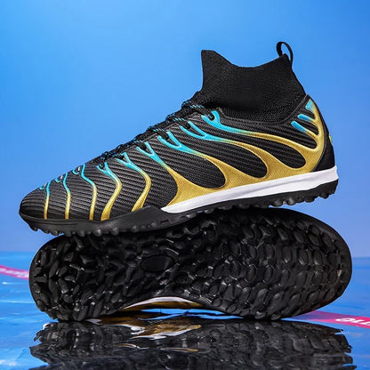 Herren-Fußballschuhe Sport FG/TF Outdoor-Fußballschuhe Training Jungen Wettkampf rutschfest mit langen Stollen Hallen-Futsal bequem