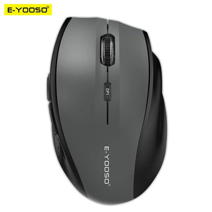 E-YOOSO E-1010 USB 2.4G bezdrátová herní a kancelářská myš, optická herní myš 2400 DPI, ergonomická pro notebook, PC a počítač