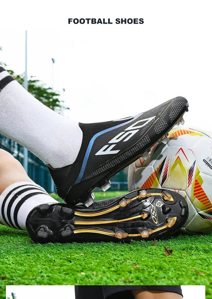 New Men Soccer Shoes Match Football Boots Non-Slip Boys High-quality Outdoor Sneakers Grass Cleats Hot-selling High-top Light