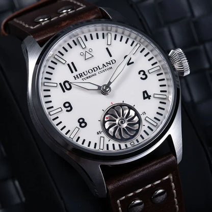 Hruodland 2025 new pilot ST3620 men's manual mechanical watch 43MM sapphire waterproof 10Bar BGW-9 retro reloj hombre