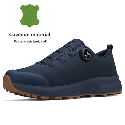 Pantofi din piele HUMTTO pentru bărbați, pentru iarnă, camping și activități în aer liber, pantofi sport pentru bărbați, bocanci de trekking respirabili, adidași antiderapanti pentru drumeții