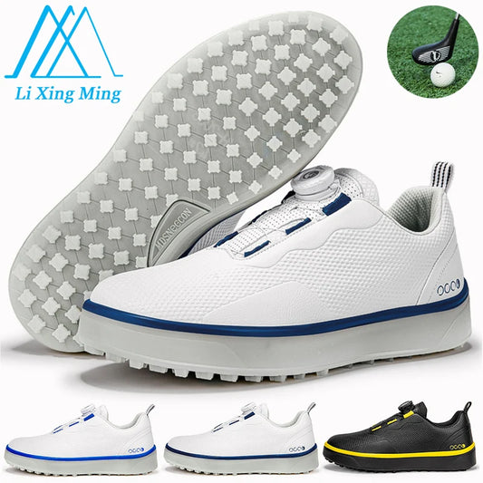 Golf Shoes Men Large Size Up to 47# Rotating Buckle Professional Non-Slip Spikeless Outdoor Beginner Training Golf Sneakers Unisex