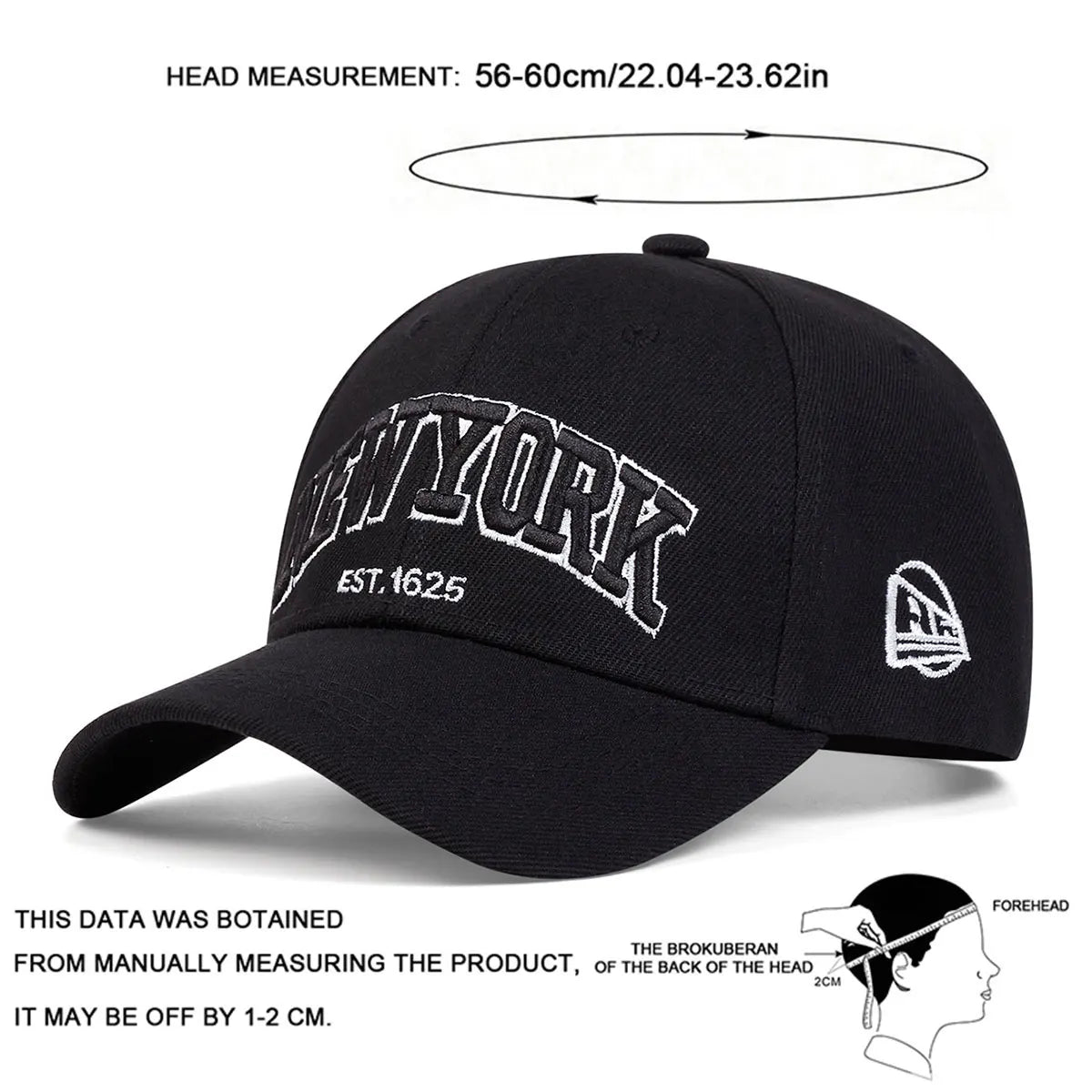 Unisex New York-baseballpetten met geborduurde letters, voor lente en herfst, verstelbare casual petten voor buiten, zonwerende petten, sport- en golfpetten