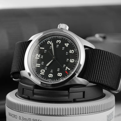 Militado ML08 38mm Quartz Watch VH31 Movement Double Domed Sapphire Crystal Wristwatch Super C3 Green Luminous Vintage Watches