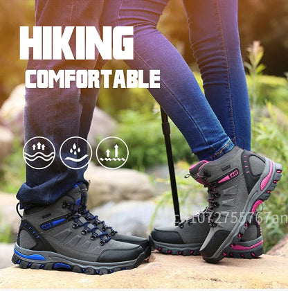Couples Outdoor Hiking Shoes Comfortable Wear-Resistant Camping Climbing Mountain Shoes Breathable Sports Shoes Camping Boots
