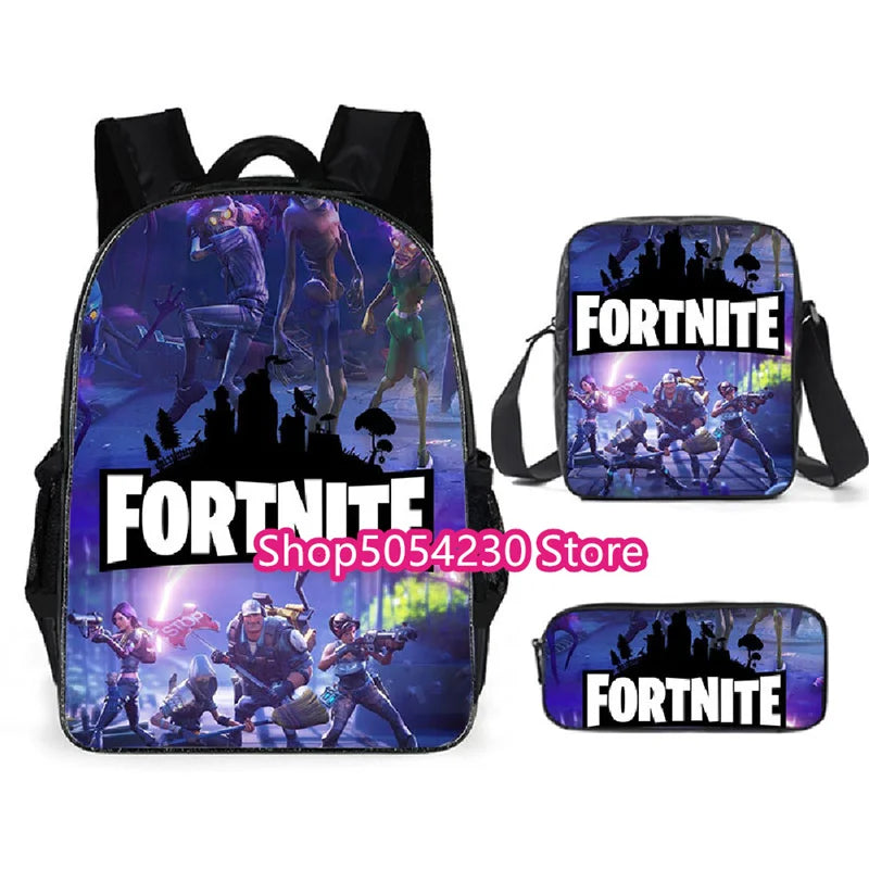Fortnited 3-teiliges Rucksack-Set für Jungen – Victory Game, 16 Zoll, wasserabweisender Vorschul-Rucksack, cooler Grundschulrucksack